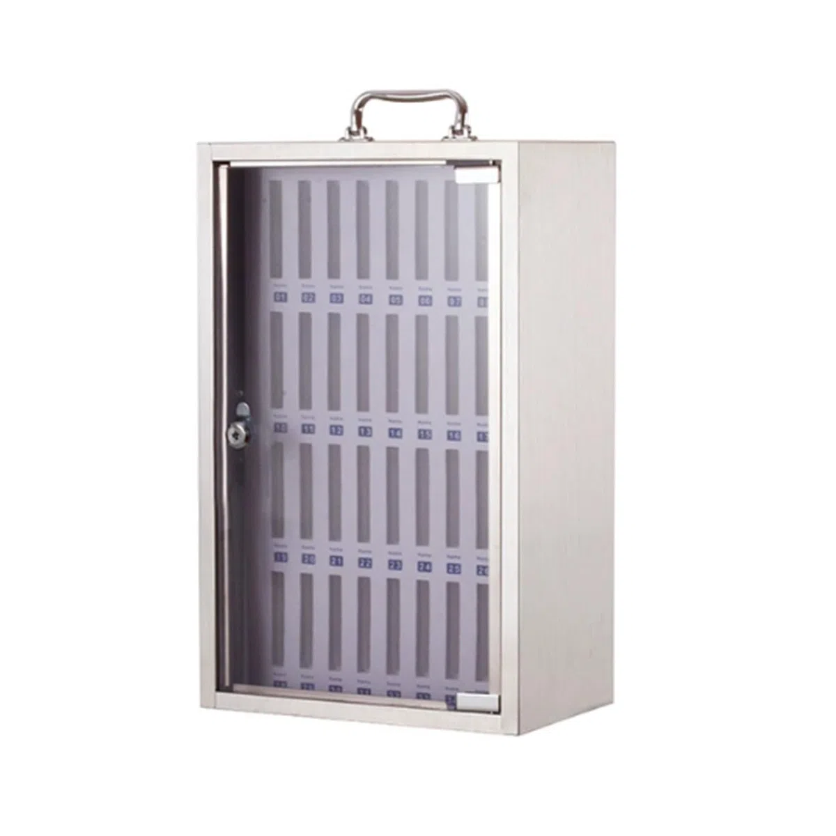 Armario de Almacenamiento para teléfonos móviles de Acero Inoxidable, Organizador de Pared/Escritorio.