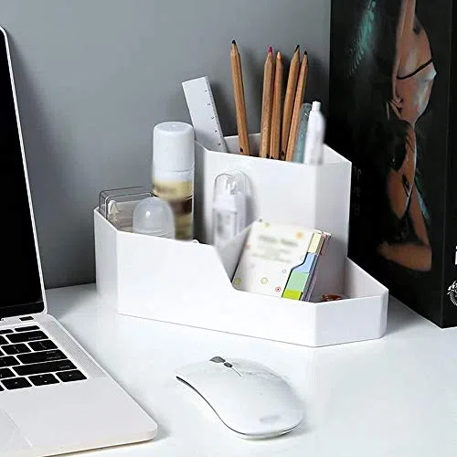 Organizadores de cosméticos Caja de Almacenamiento de Esquina de Escritorio, Caja de Almacenamiento de Maquillaje, contenedor de Control Remoto, Soporte para bolígrafo, taquilla de Escrito