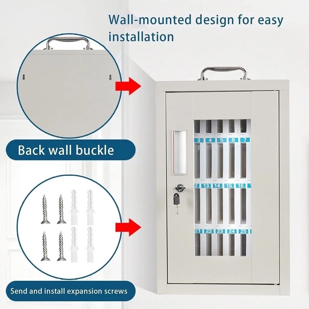 Caja Fuerte para teléfonos móviles con Cerradura, de Acero Inoxidable, para Almacenamiento en aulas, con Capacidad para 12 a 60 teléfonos, Ideal para reuniones y Eventos Escolares.