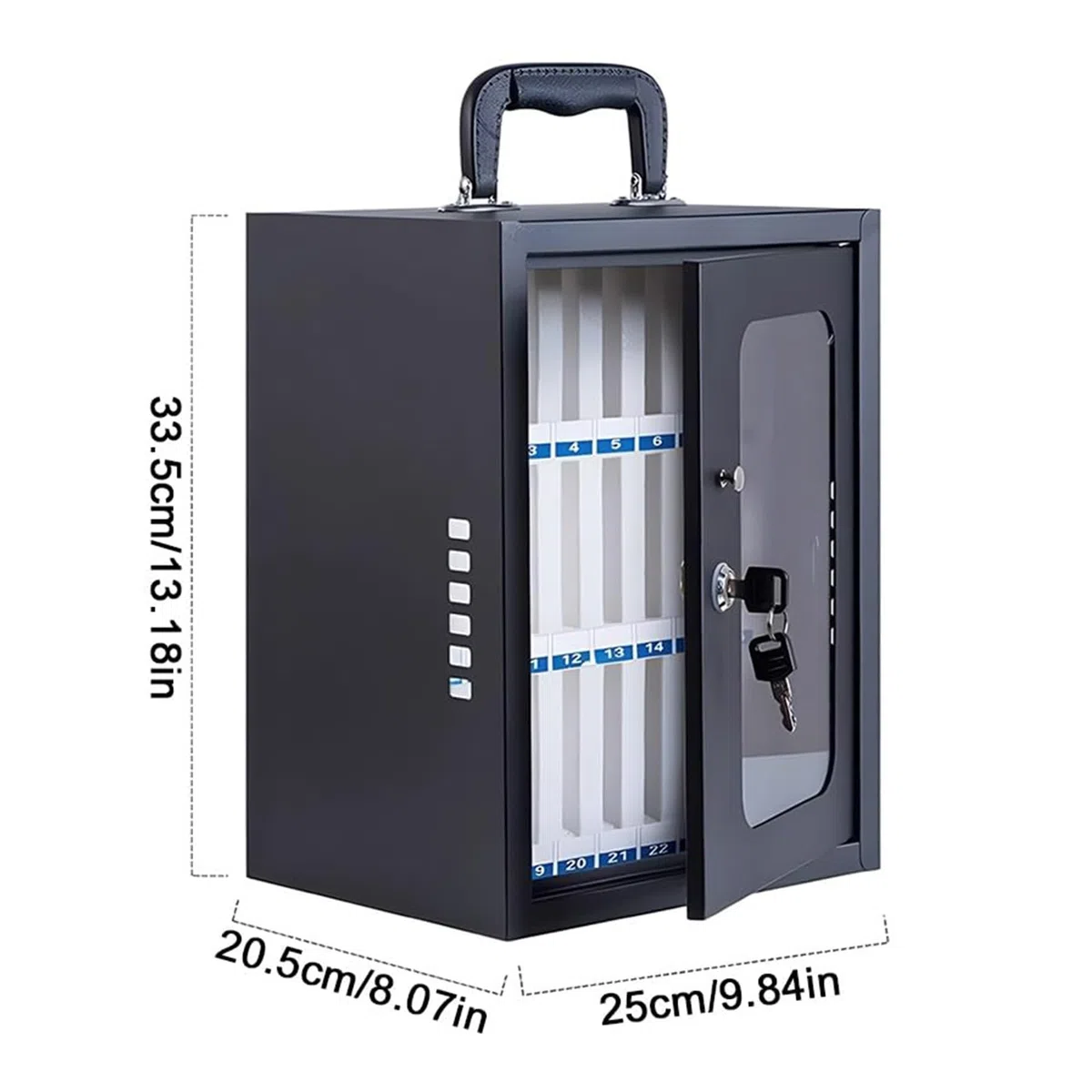 Caja de Almacenamiento para teléfonos móviles de Acero Inoxidable para Montaje en Pared, 24 Ranuras, solución Segura para el Aula, Soporte para teléfonos móviles de Estudiantes.