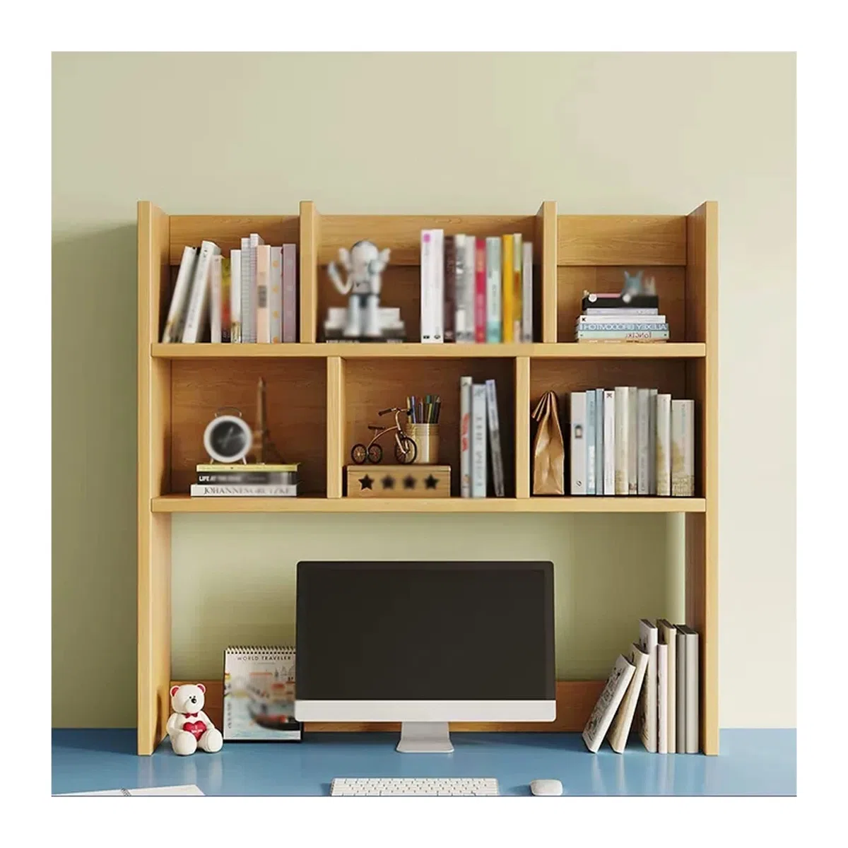 Estantería De Escritorio, Organizador De Escritorio, Estantería De Madera Para Encimera, Estante De Exhibición Para Suministros De Oficina, Organizador De Escritorio, Estantería Para Exhibición De Fo