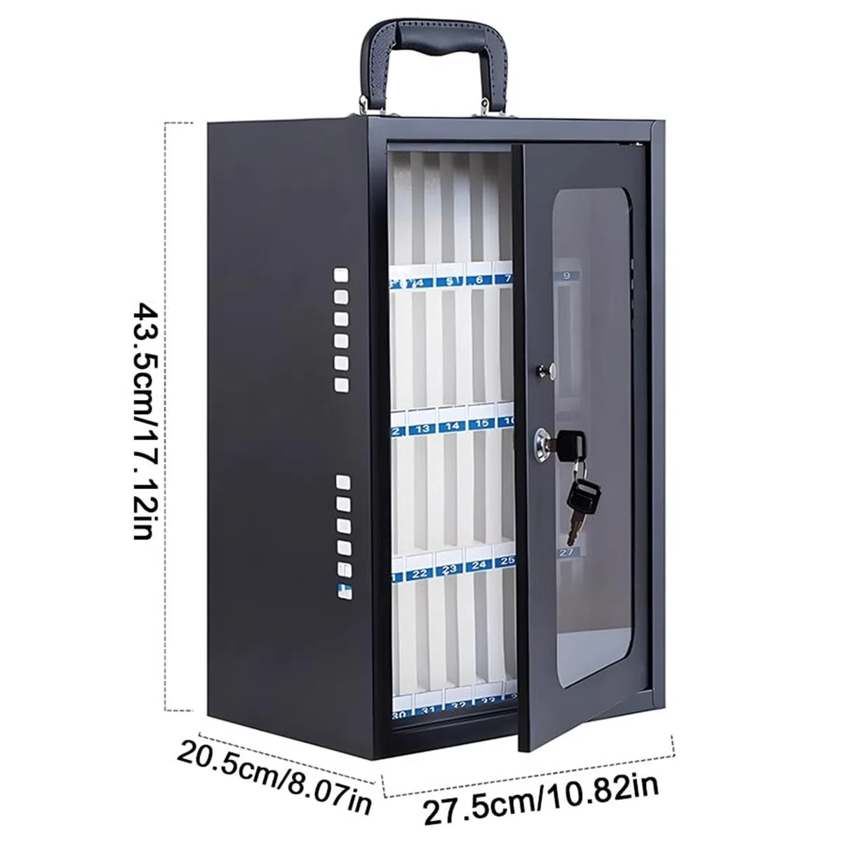 Casillero de Acero Inoxidable para teléfonos celulares, montado en la Pared, para aulas. Caja organizadora Segura con 36 Ranuras para Estudiantes y Profesores.