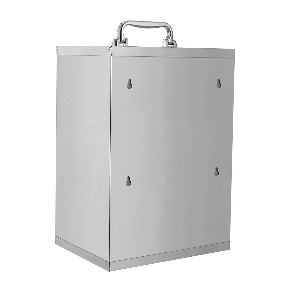 Casillero de Acero Inoxidable de 24 Ranuras para teléfonos móviles - Armario de Almacenamiento Seguro Independiente y de Pared para Dispositivos portátiles en el Aula, Acabado Plateado
