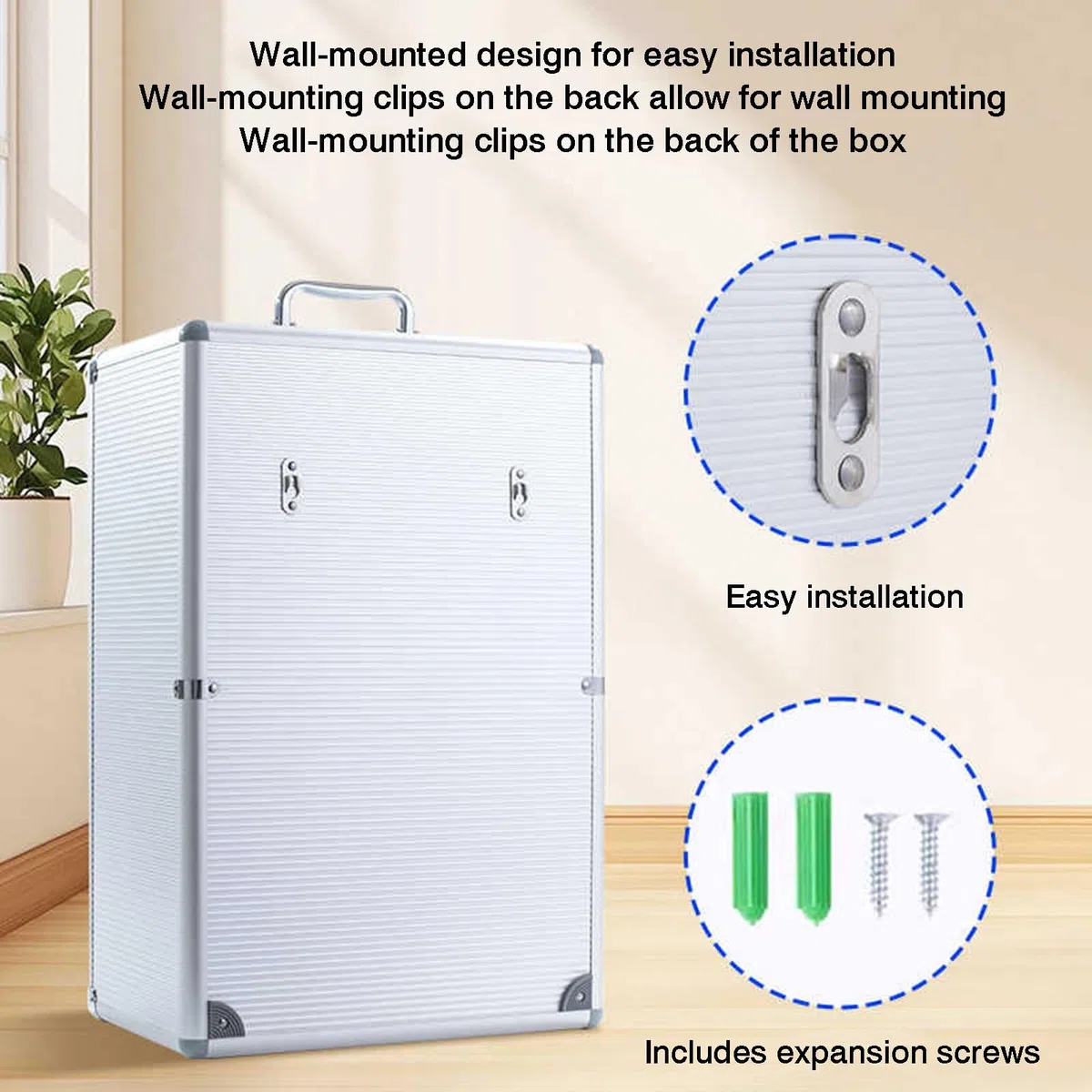 Armario de Almacenamiento para teléfonos móviles de Acero Inoxidable, Organizador de Pared/Escritorio.
