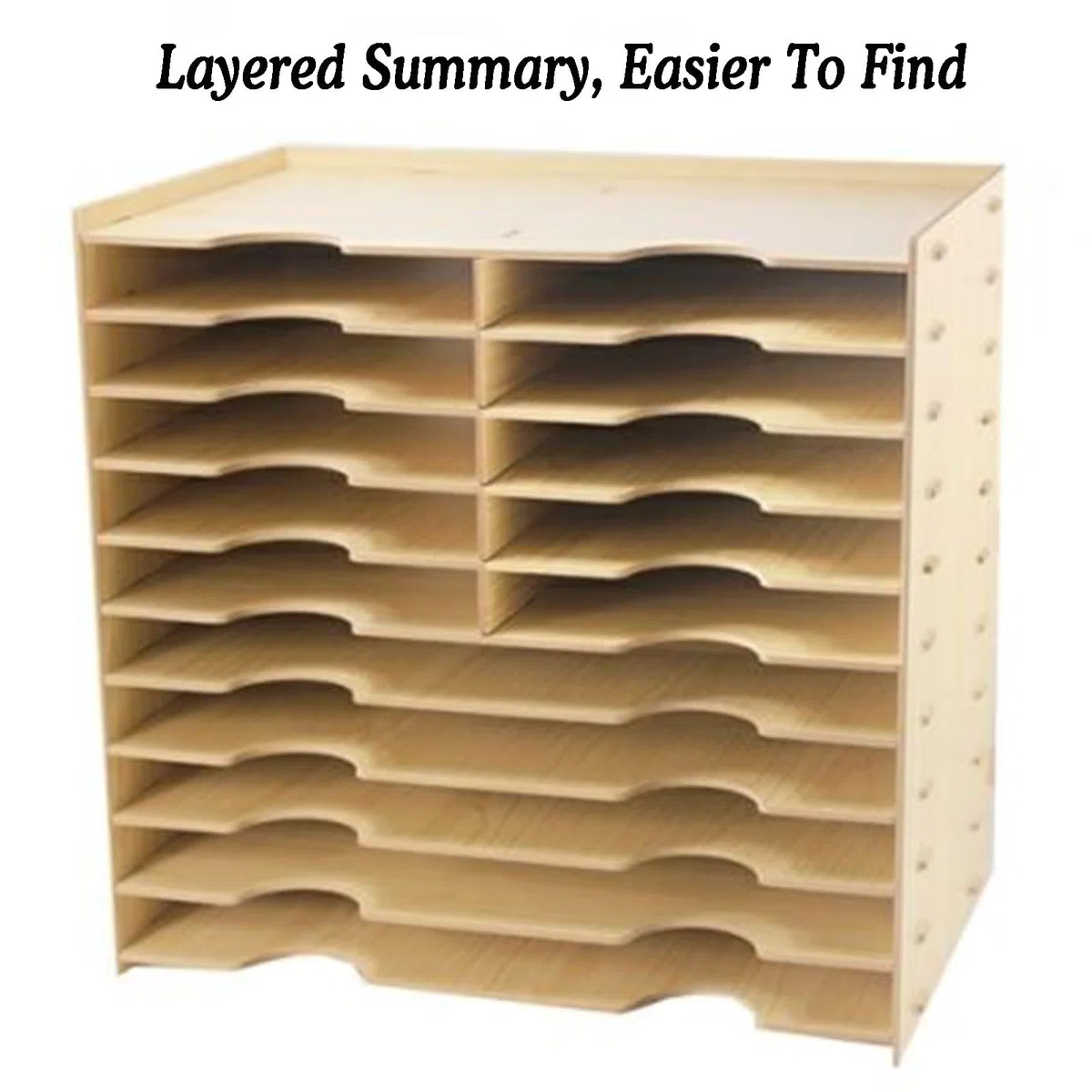 Organizador De Clasificación De Archivos, Clasificador De Papel De Madera,Estantería De Escritorio For Estudiantes, Casillero De Papel For El Hogar, El Aula, La Oficina, La Escuela(Golden Oak)