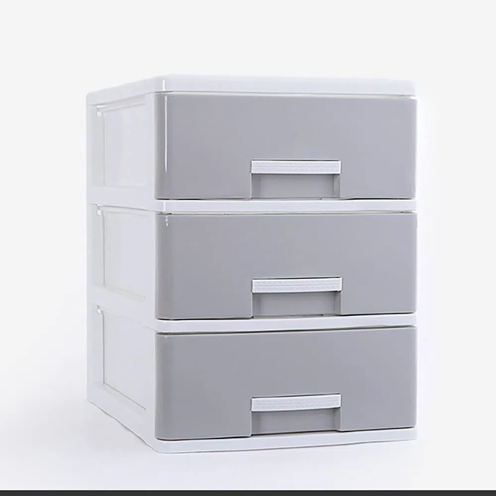 Bandeja organizadora de Escritorio, archivador, Caja organizadora de Escritorio para Suministros de Oficina con cajón para el hogar, la Oficina y la Escuela, Gris, 24 x 34 x 32 cm (17 x 24 x