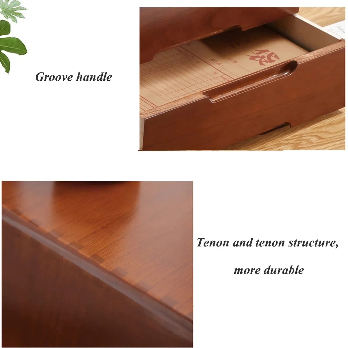 Organizador Escritorio - Caja De Almacenamiento De Escritorio De Madera, Caja De Almacenamiento De Madera Maciza con Cerradura, Cómoda Rústica, Organizador De Cajones De Escritorio